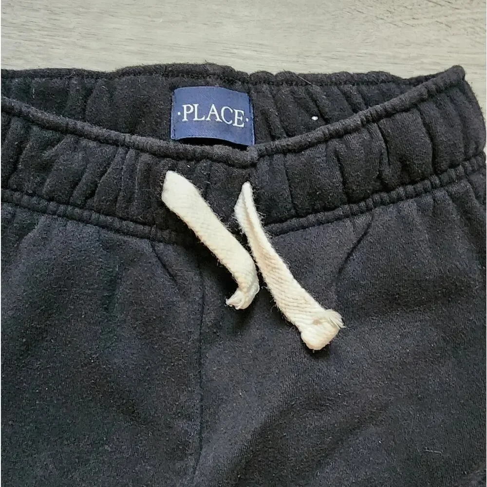 The Children's Place Boy's Black Casual Ankle Loungewear Sweatpants Small S 5/6